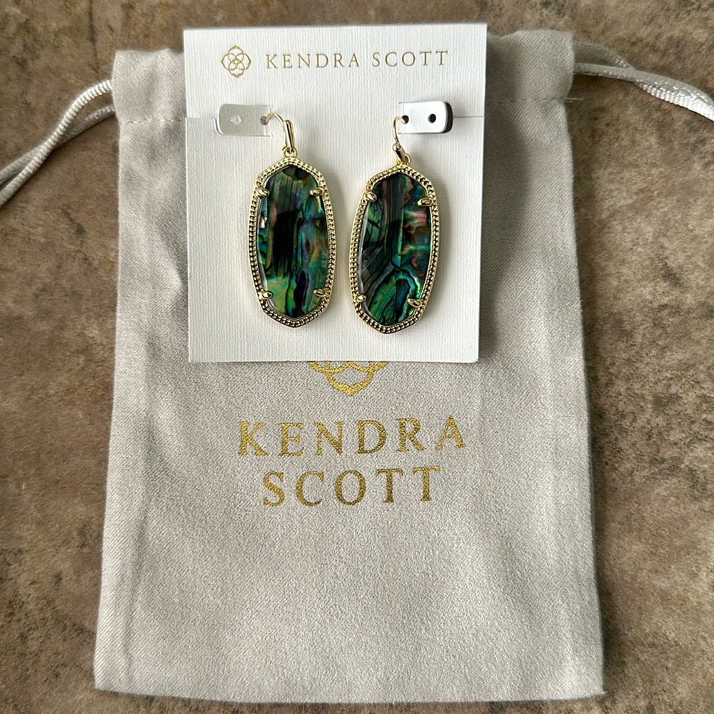 Kendra Scott Abalone earrings NWOT